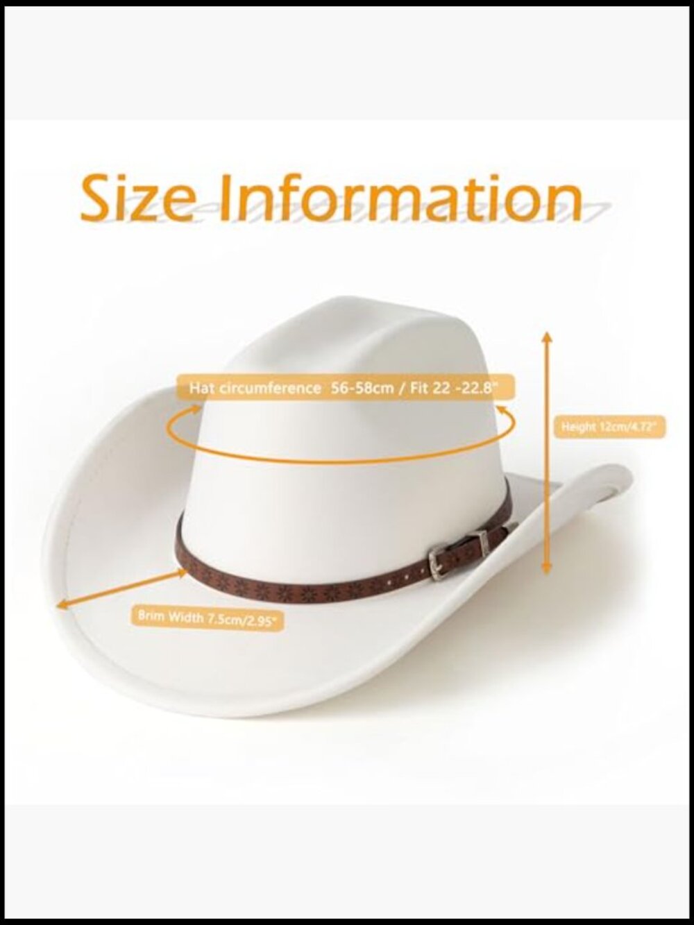 Retro Suede Cowboy Hat with Buckle Belt - Unisex Western Fedora - Picture 4 of 7